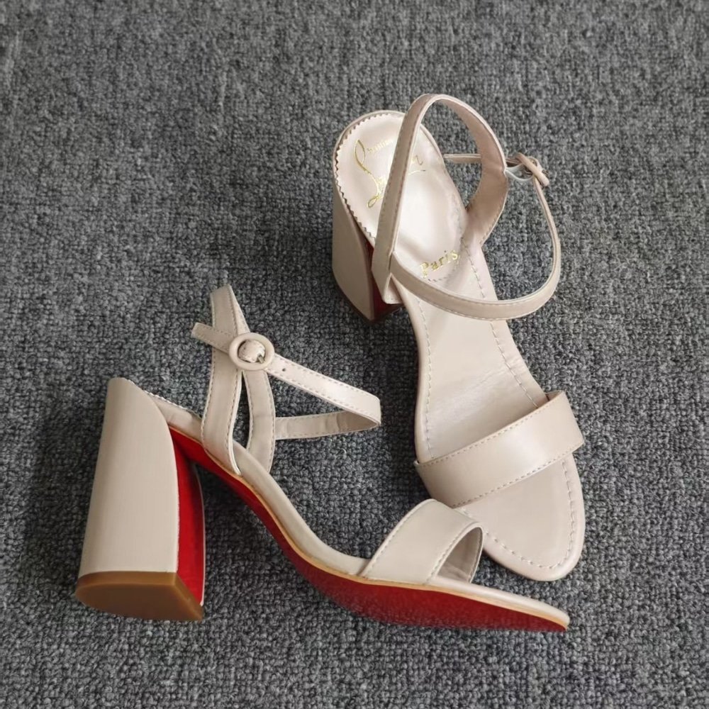 Chr1st1an Louboutin Miss Jane 85 Sandal Beige 1240672F608