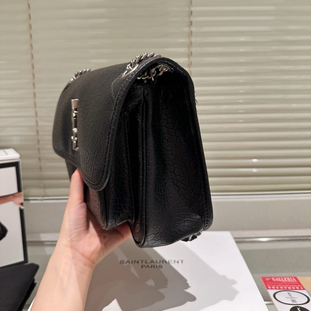 Sa1nt Lau*nt Niki Vintage Medium In Grained Black 28Cm 633178Aacia1000
