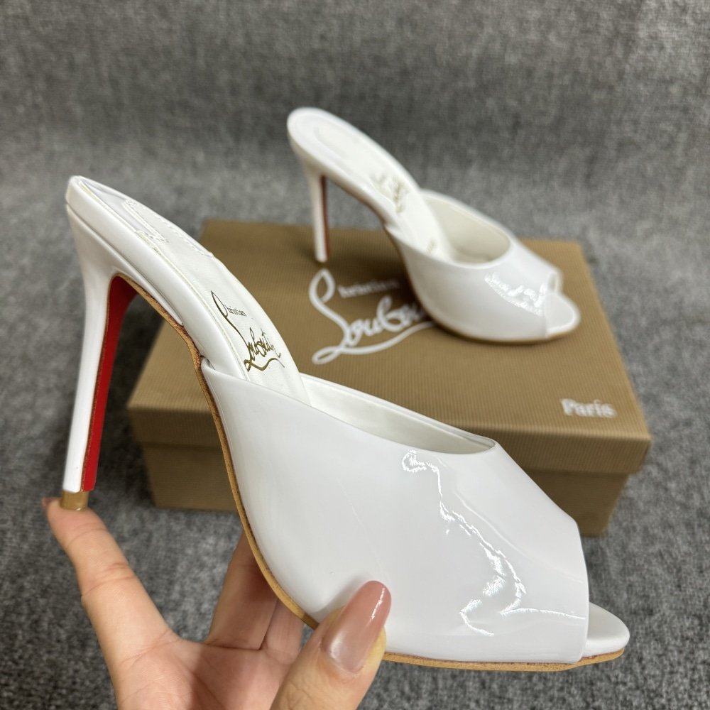 Chr1st1an Louboutin Me Dolly 100 Mules White 1221318W302
