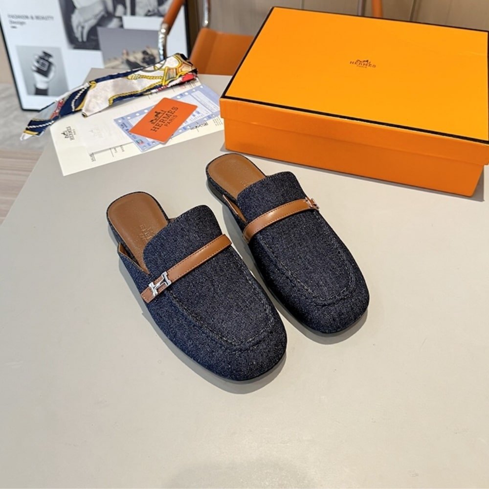 H**me5 Lena Mule Denim Dark Blue