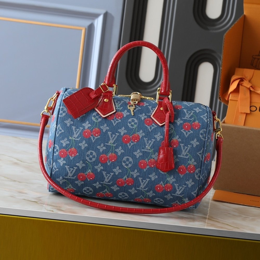 L0vis Vvtt0n X Takashi Murakami Bolsa Speedy Soft 30 Monogram Denim Blue 30Cm N87627