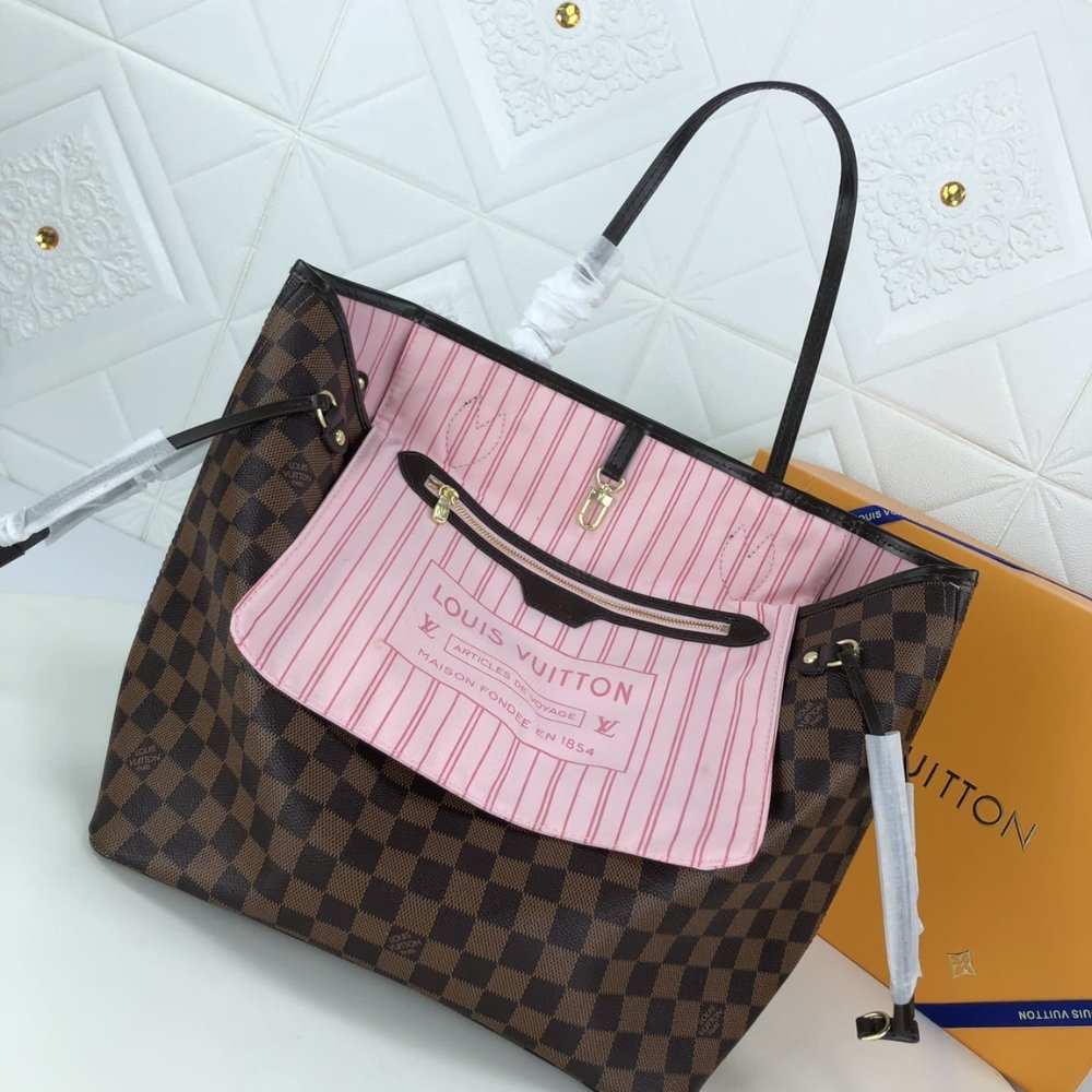L0vis Vvtt0n Neverfull GM Damier Ebene Light Pink 39Cm N41357