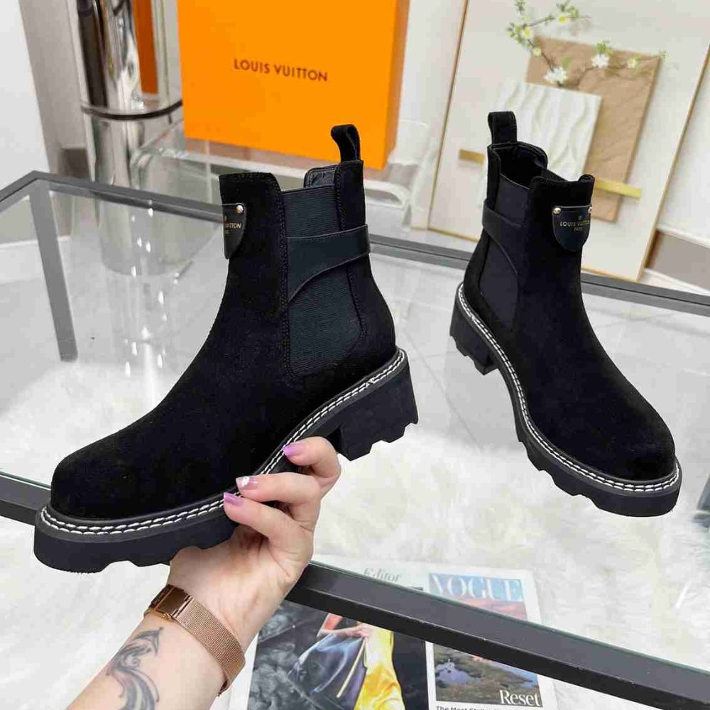 L0vis Vvtt0n Lv Beaubourg Ankle Boot Suede In Black 1Ackcj