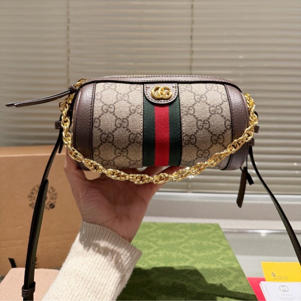 Gvc*1 Ophidia Gg Svp*me Shoulder Bag Beige And Ebony 19Cm 795208 96Iwg 8745