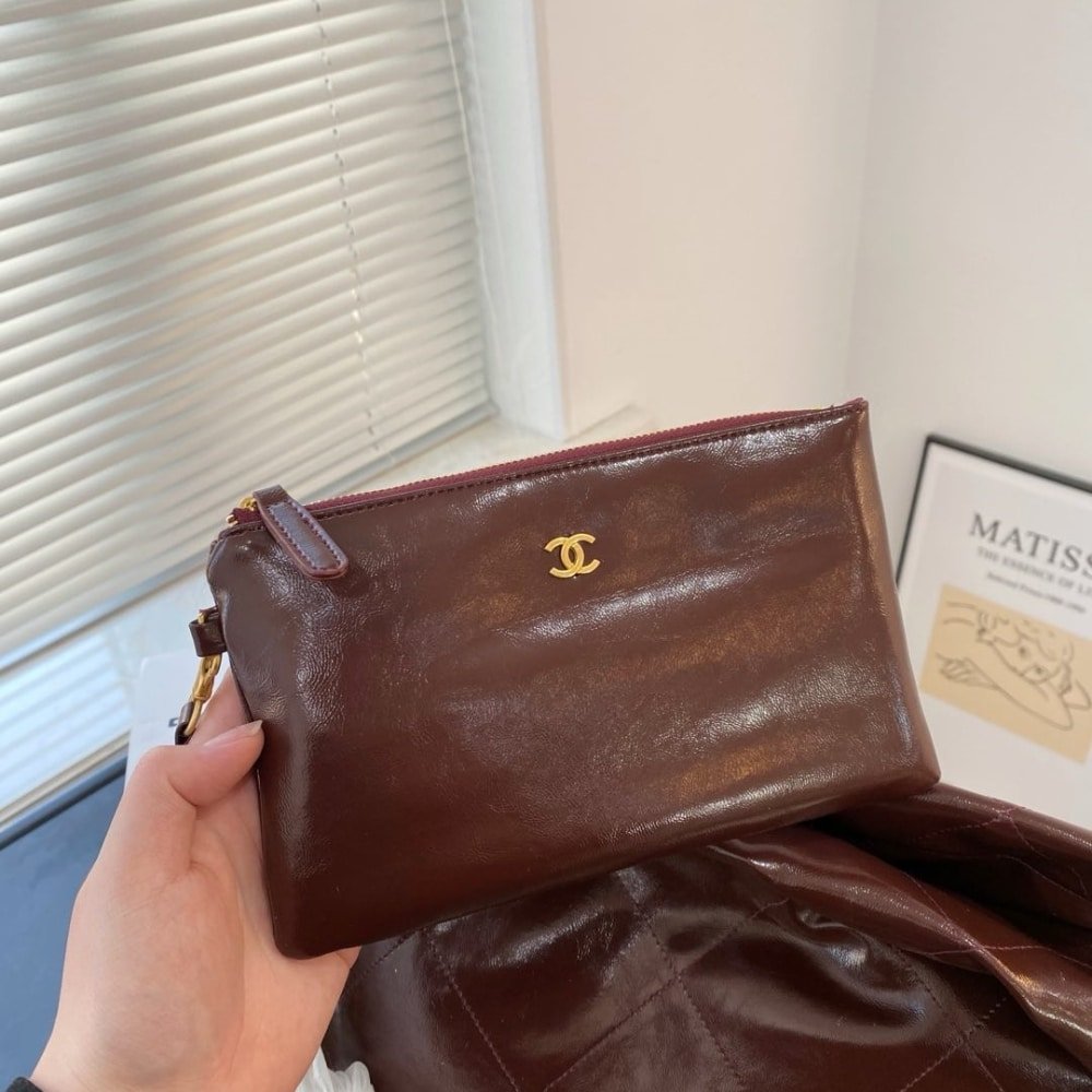 Ch**el 22 Large Handbag Dark Brown 42Cm As3261 B19059 U1115
