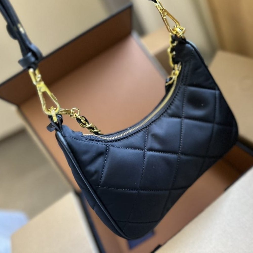 Pra*a Re Edition 1995 Chaîne Re Nylon Mini Bag Black 22Cm 1Bc204 2Aos F0002 V Qoo