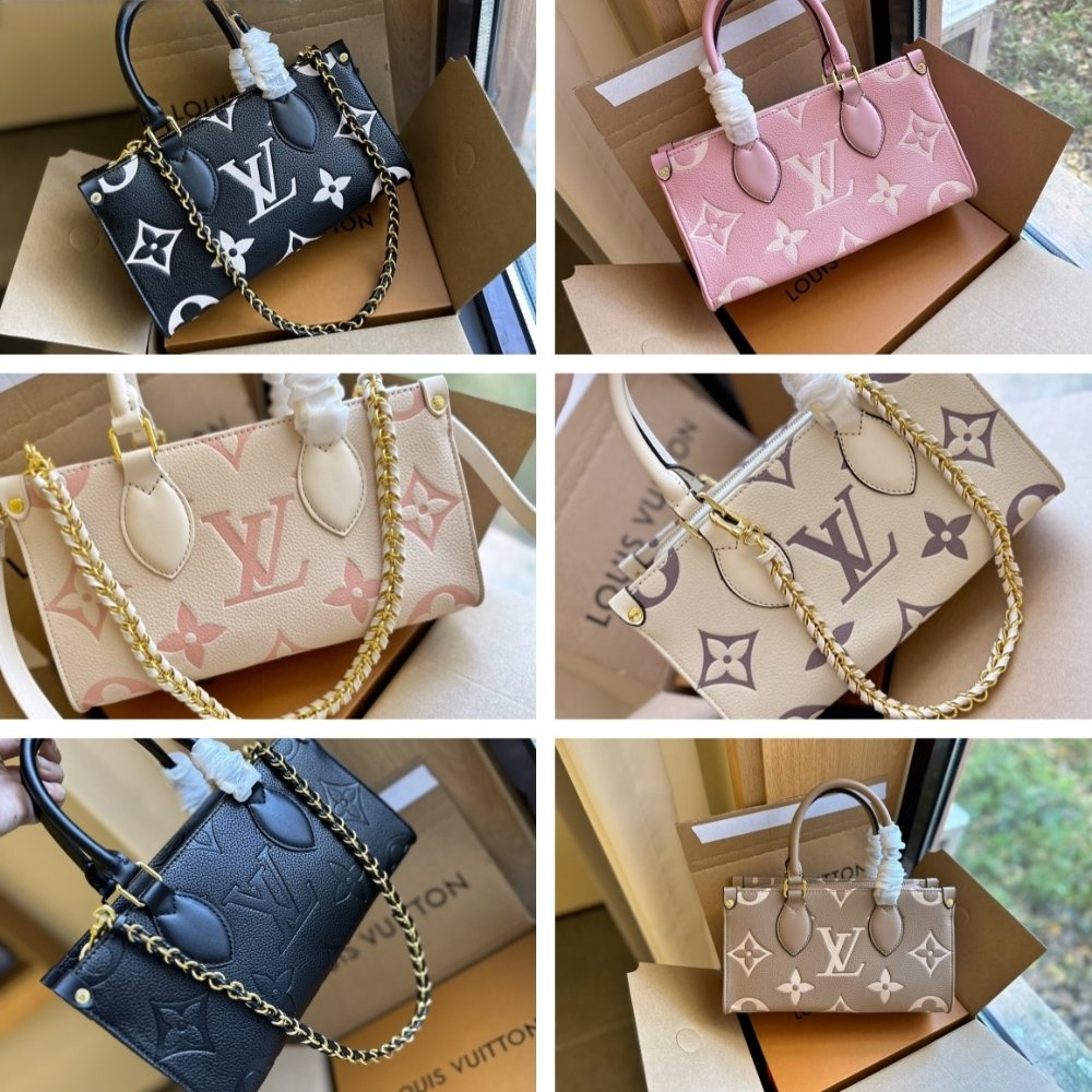 L0vis Vvtt0n Onthego East West Bag Pink White 25Cm