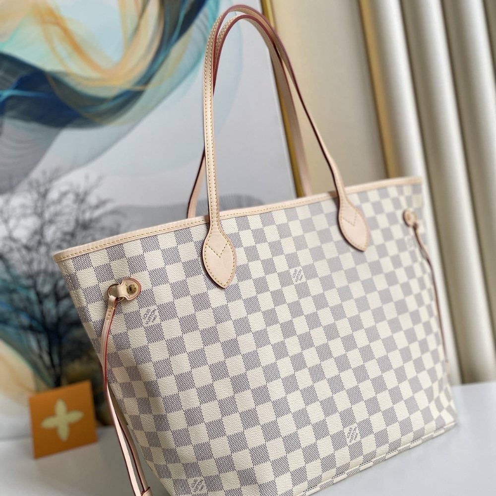 L0vis Vvtt0n Neverfull GM Damier Azur Canvas Beige 39Cm N40602