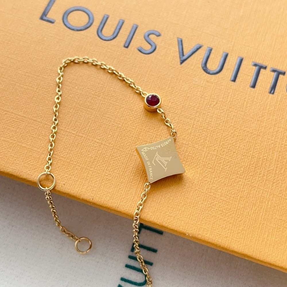 L0vis Vvtt0n Color Blossom Bb Star Bracelet Red Gold