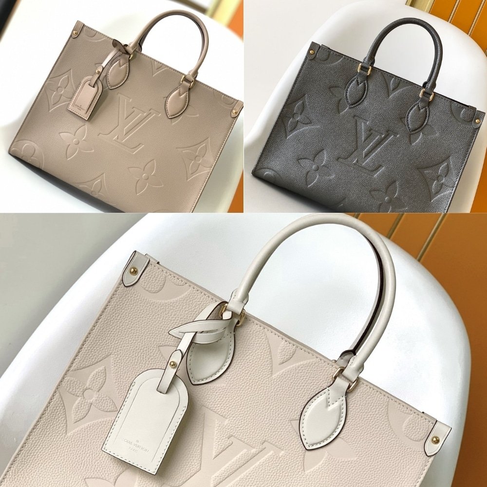L0vis Vvtt0n Onthego MM Monogram Empreinte Turtledove 35Cm M45607