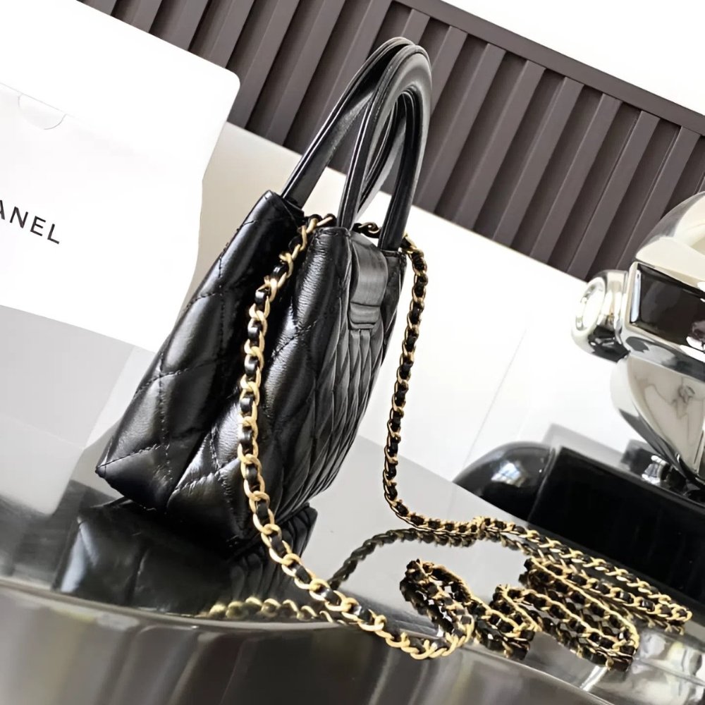 [S*per Vip 1:1] Ch**el Kelly Bag Black 19cm AS4416 B14296 94305