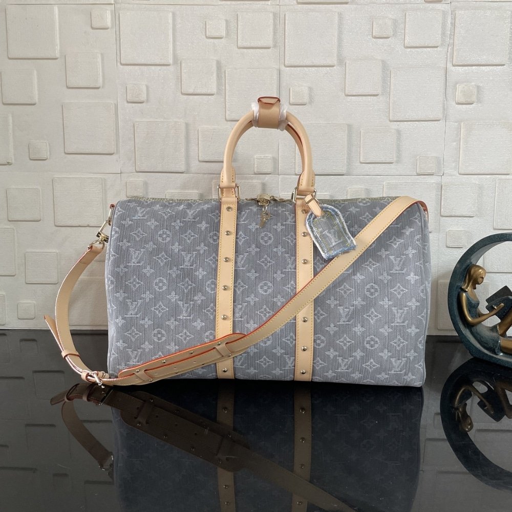 [S*per Vip 1:1] L0vis Vvtt0n Keepall Bandoulière 45 Cloudy Gray 45Cm M13748