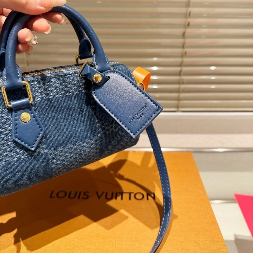 L0vis Vvtt0n Speedy 18 Bandoulière Denim Blue 18Cm N00208