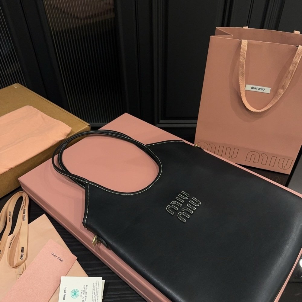 M1um1u Ivy Bag Black 35Cm 5Bg231 Acrw F0002 V Mln
