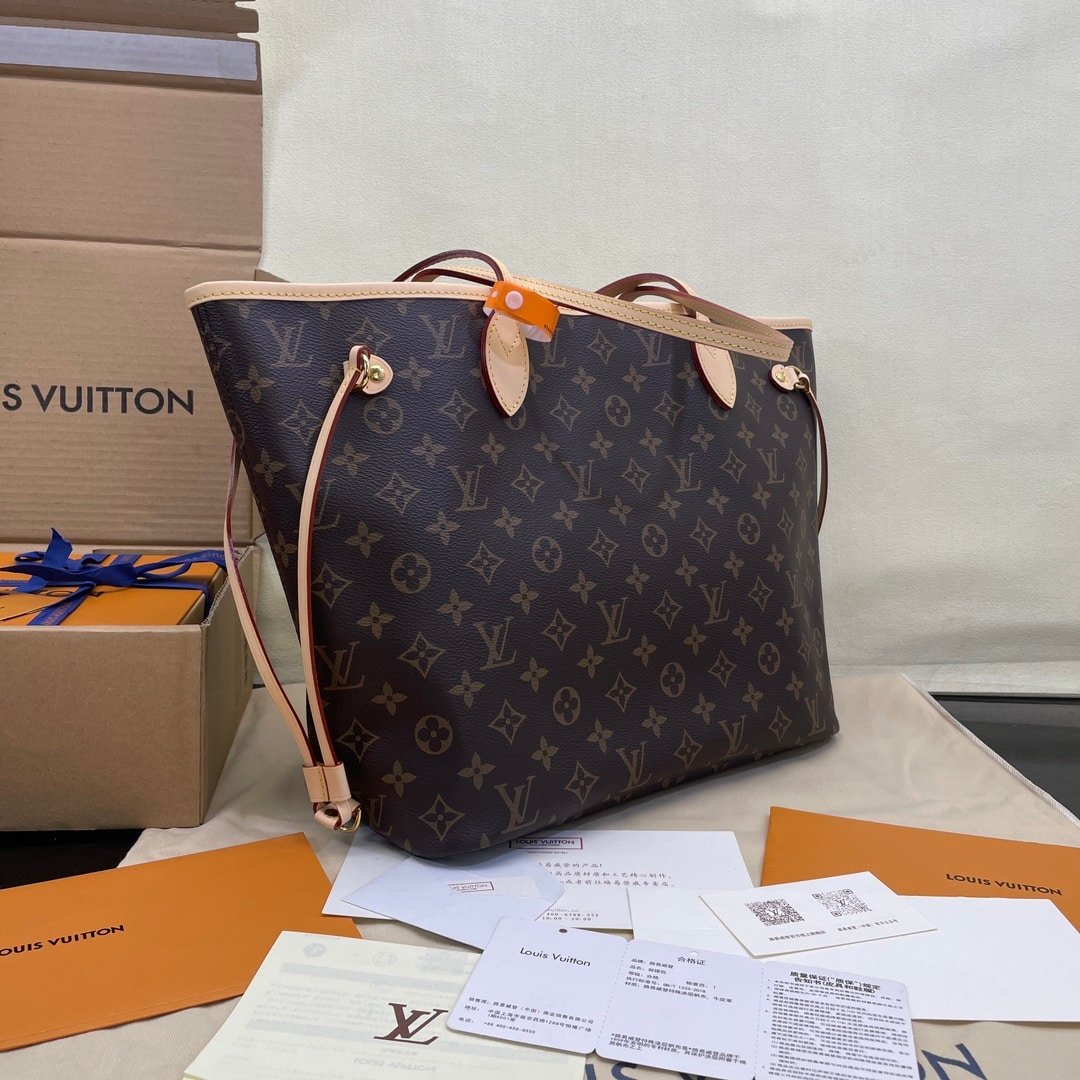 [S*per Vip 1:1] L0vis Vvtt0n Neverfull MM Monogram Canvas Cerise Red 31Cm M46987