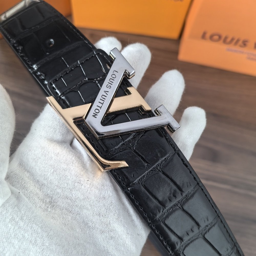 L0vis Vvtt0n Lv Initiales Reversible Belt Black 38Mm