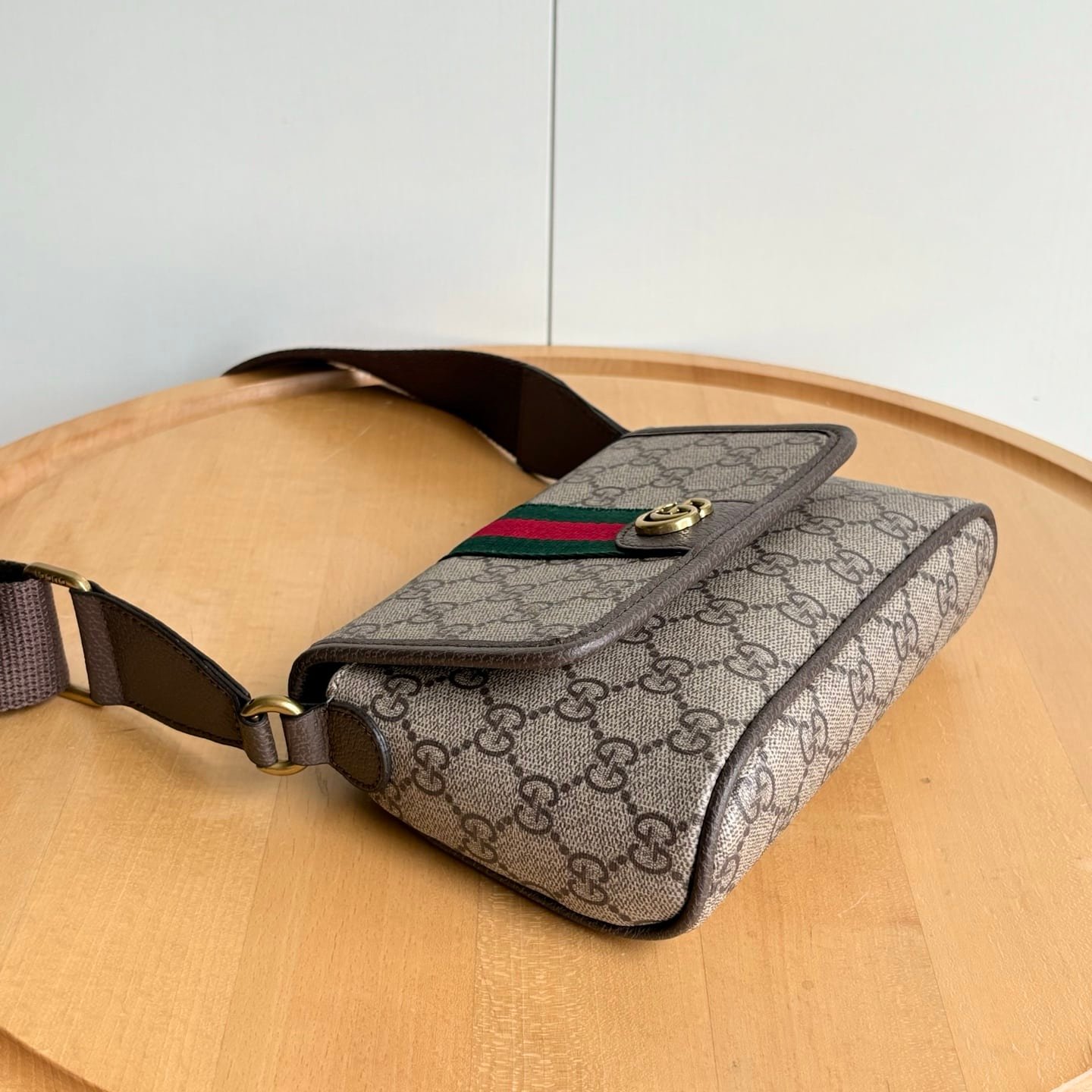 Gvc*1 Ophidia Mini Bag Beige And Dark Brown 18Cm ‎838599 Faeof 9745