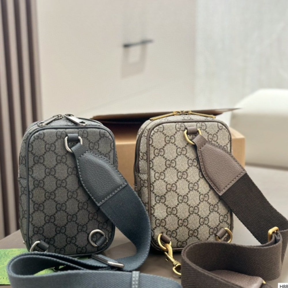 Gvc*1 Gg Ophidia Small Shoulder Bag Grey 18Cm
