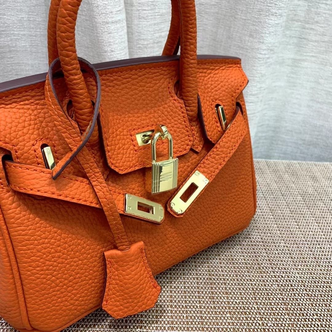 H**me5 Birkin Mini Gold Hardware Epsom Orange 20Cm