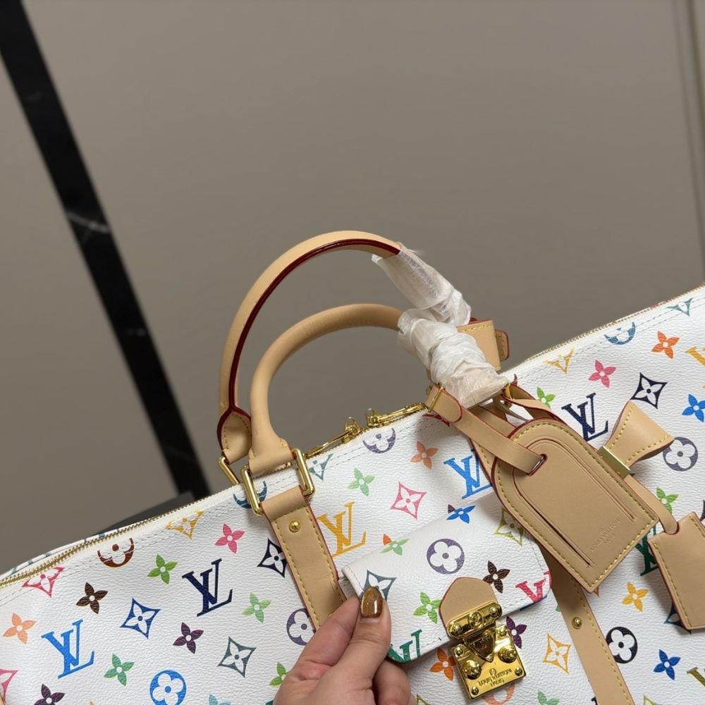 L0vis Vvtt0n X Takashi Murakami Keepall Bandoulière 45 Bag Multicolore Blanc 45Cm M13742