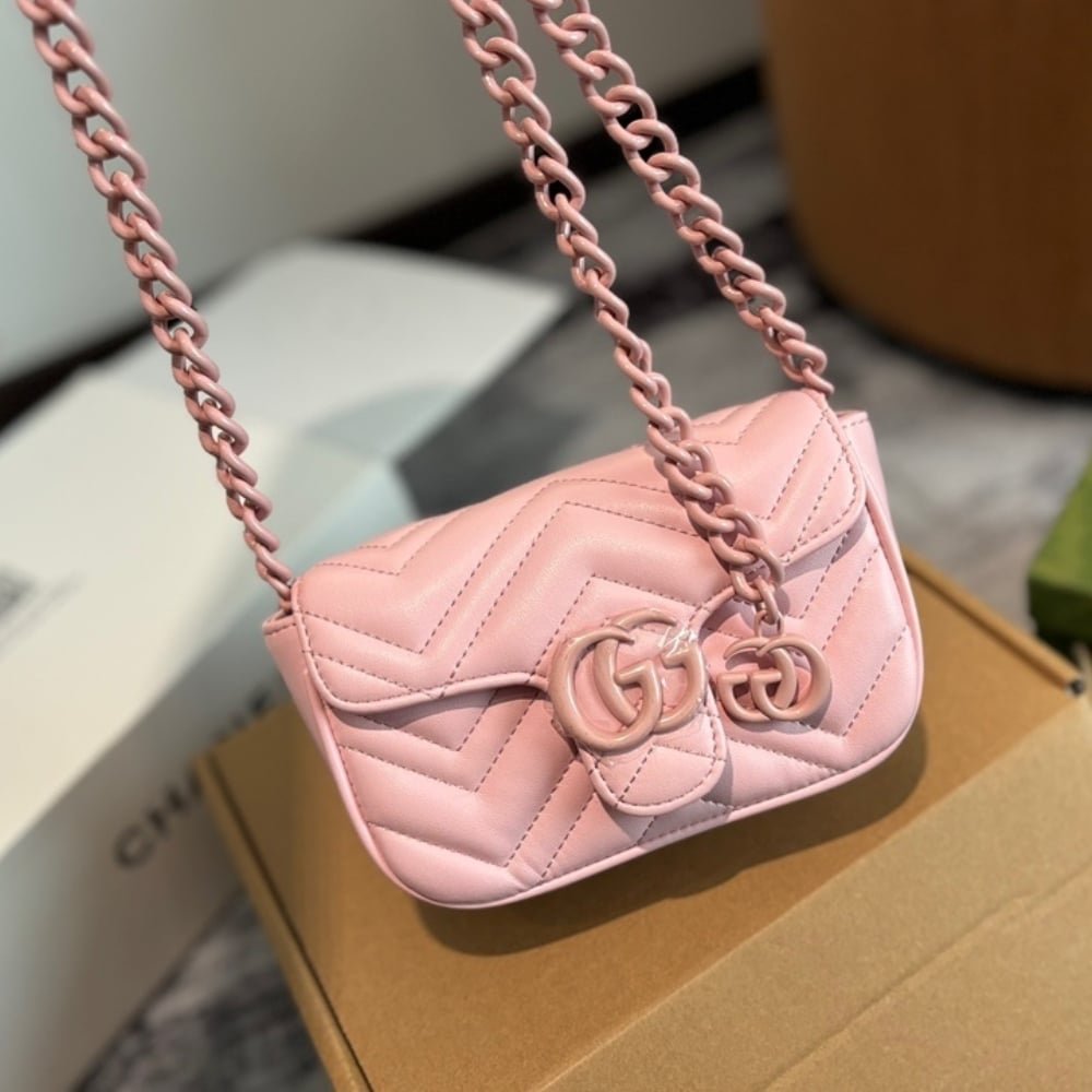 Gvc*1 Gg Marmont Belt Bag Pink 16Cm 699757 Um8Kv 5909