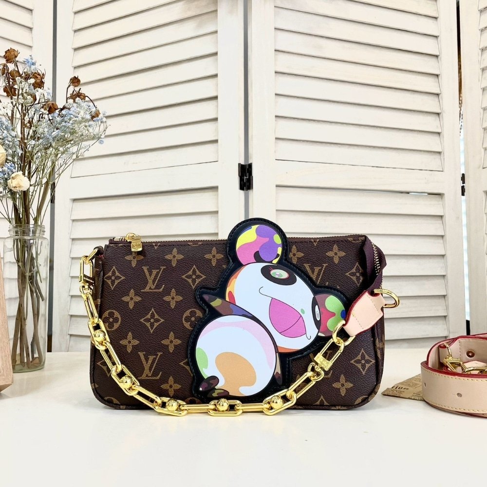 L0vis Vvtt0n X Takashi Murakami Pochette Monogram Brown 28Cm M13440