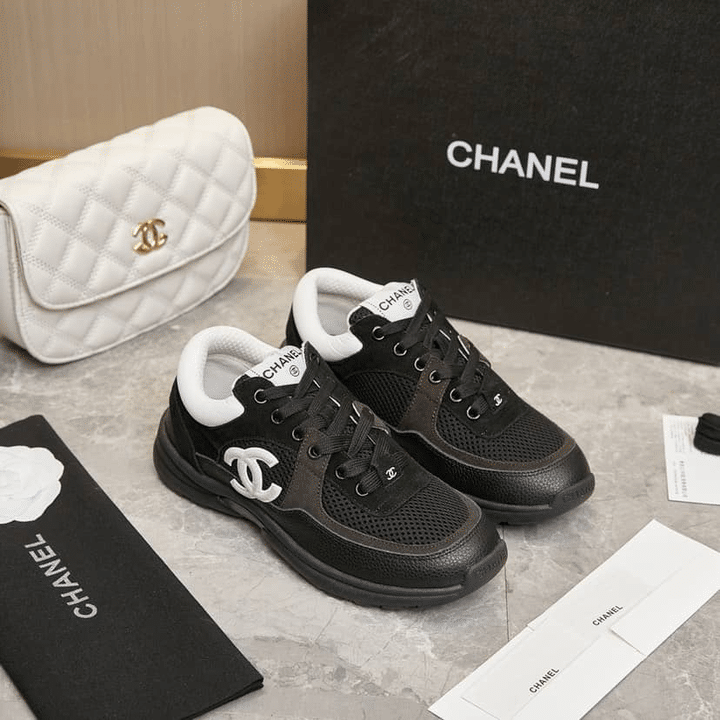 Ch**el Low Trainer Sneaker Black