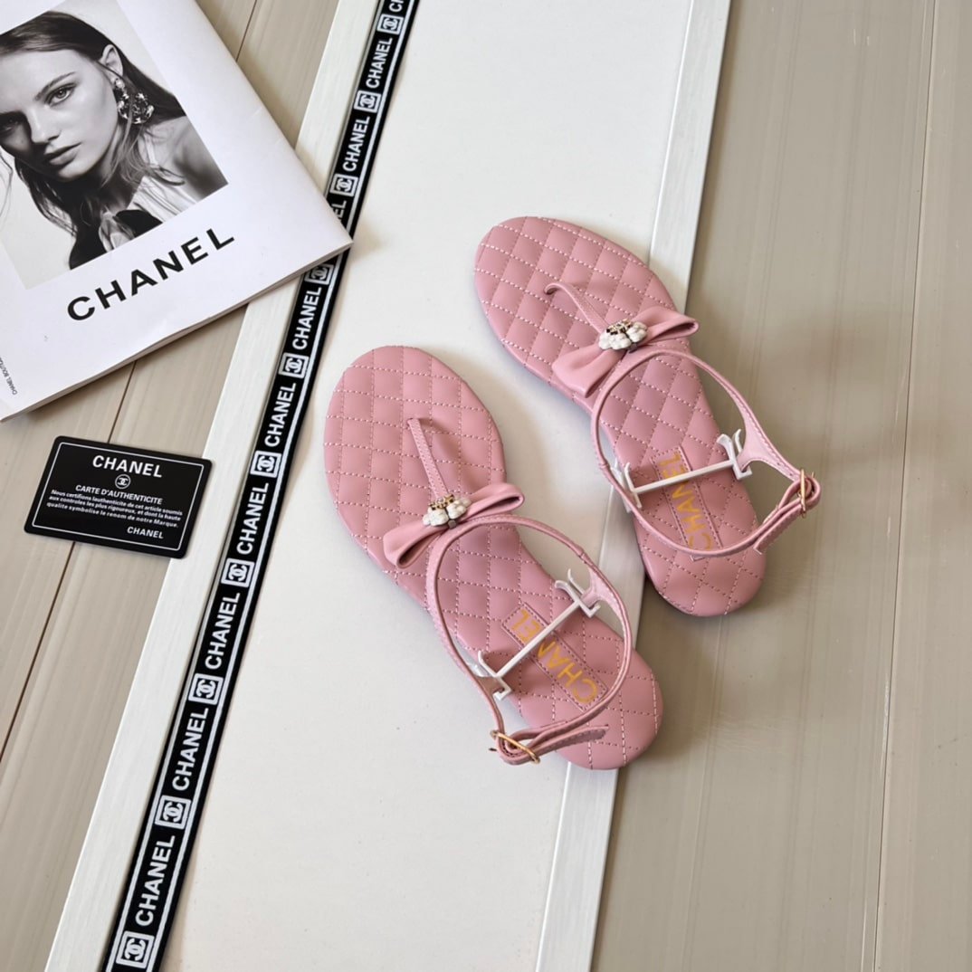 Ch**el Sandals Pink G45258 X01000 Ns099
