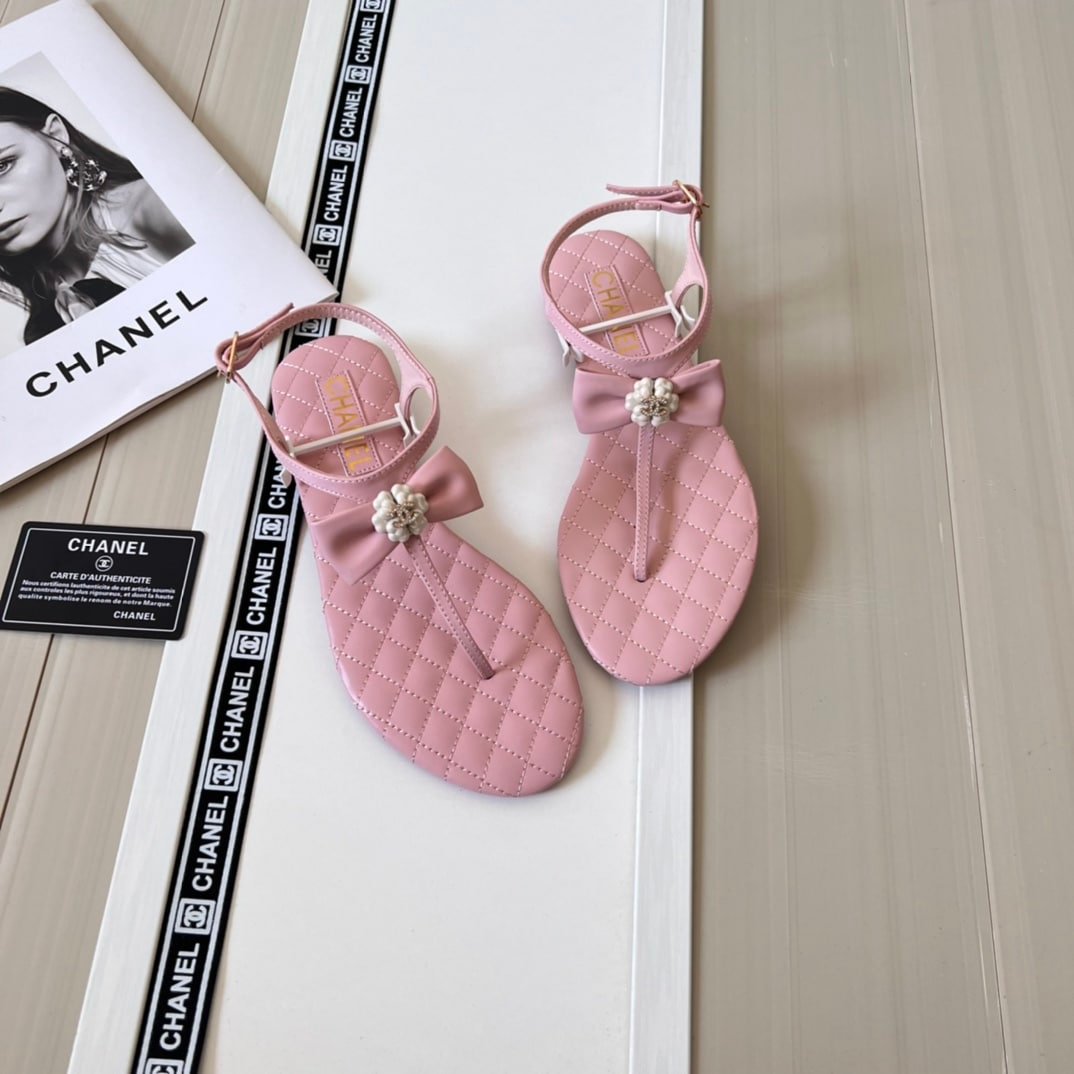 Ch**el Sandals Pink G45258 X01000 Ns099
