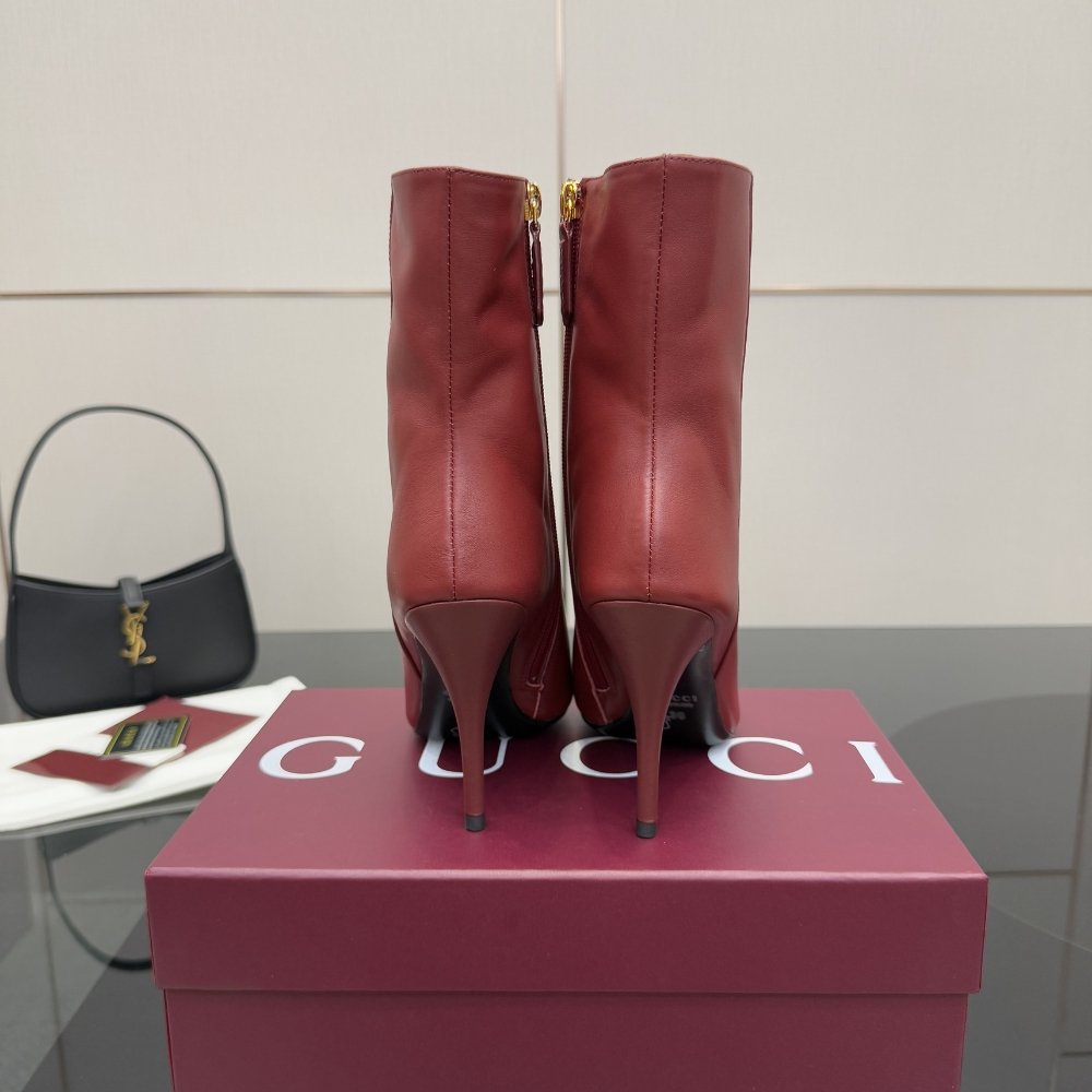Gvc*1 Women Ankle Boot With Horsebit Rosso Ancora Red 835741 Bko00 6207