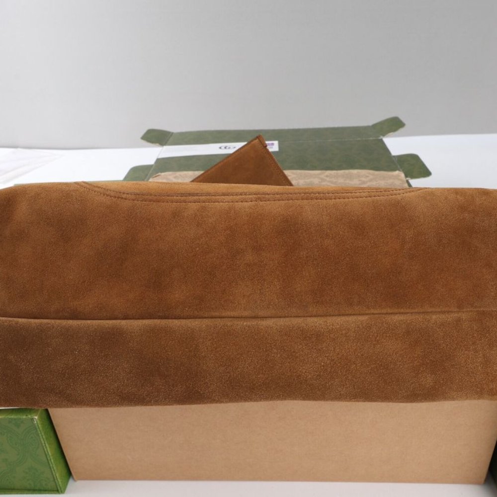 [S*per Vip 1:1] Gvc*1 Softbit Maxi Shoulder Bag Brown Suede 46Cm ‎837466 Aaflb 2118