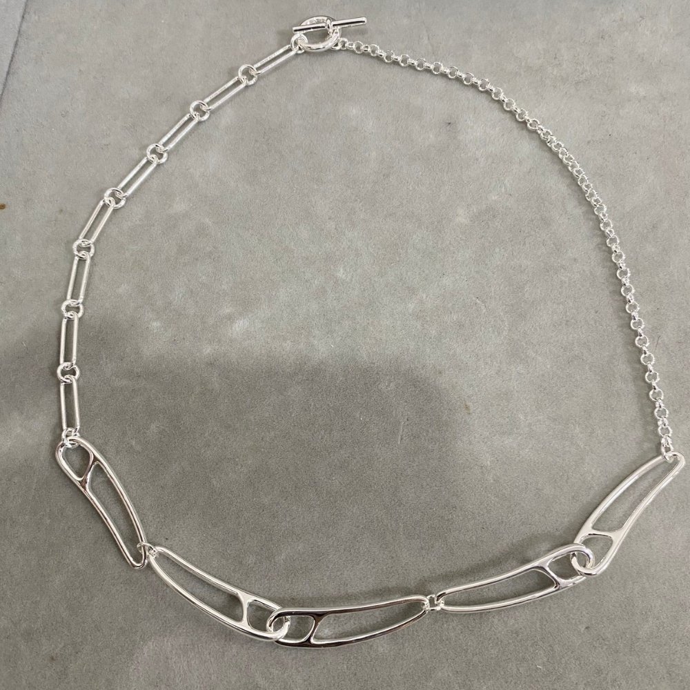 H**me5 Chaine Dancre Punk Necklace Silver H121205B 00Sh