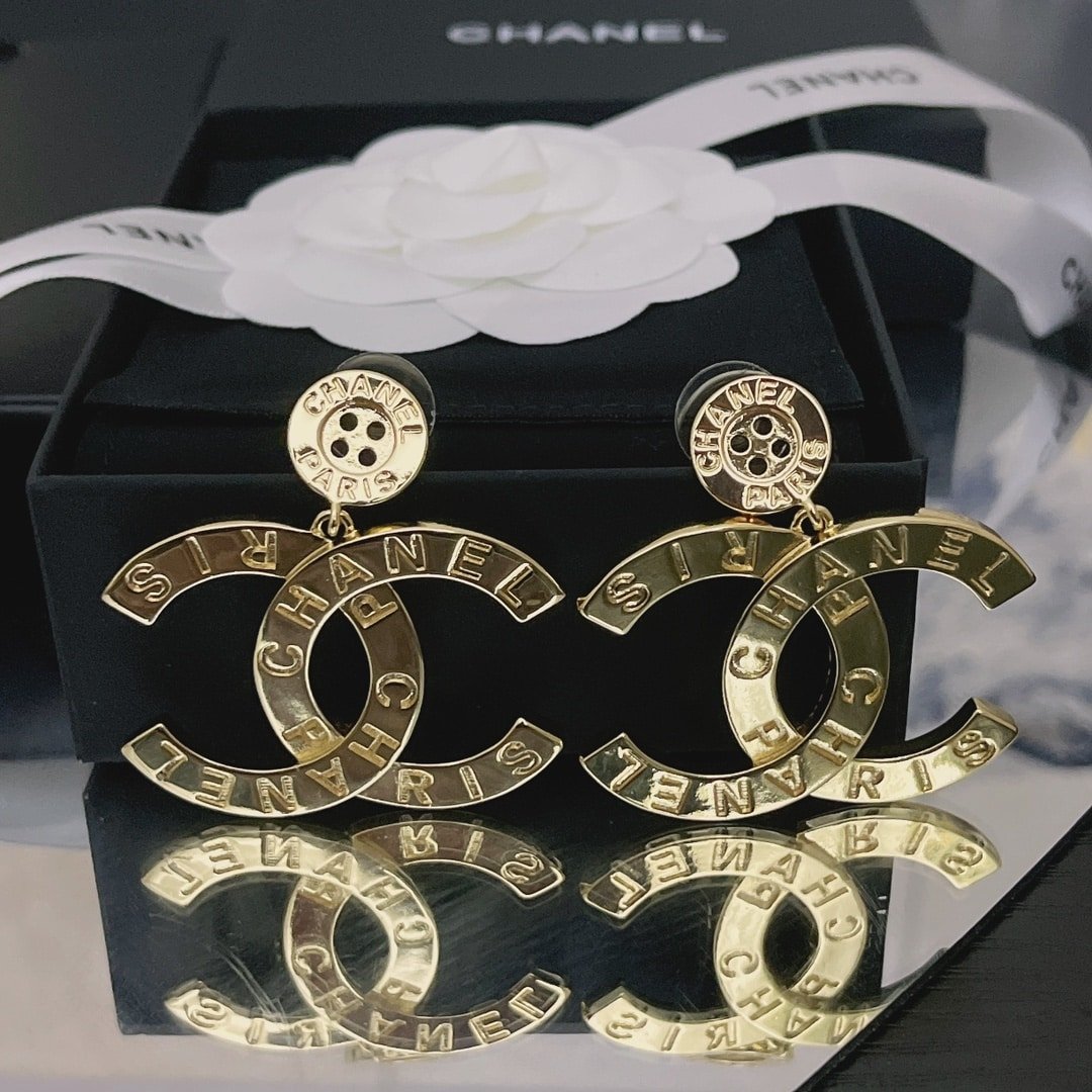 Ch**el Paris Button Earrings