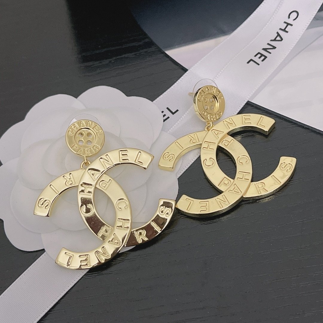 Ch**el Paris Button Earrings