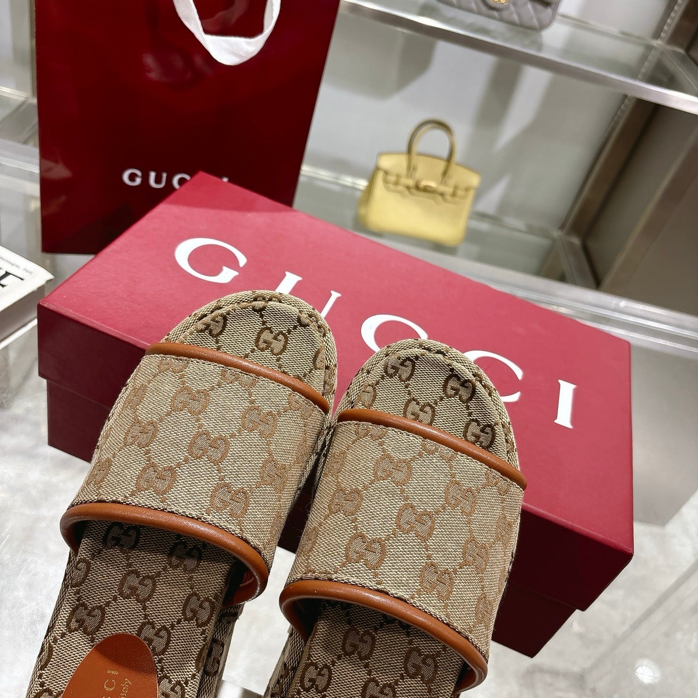 Gvc*1 Women’s Gg Platform Sandal Beige 816797 Fad9C 9745