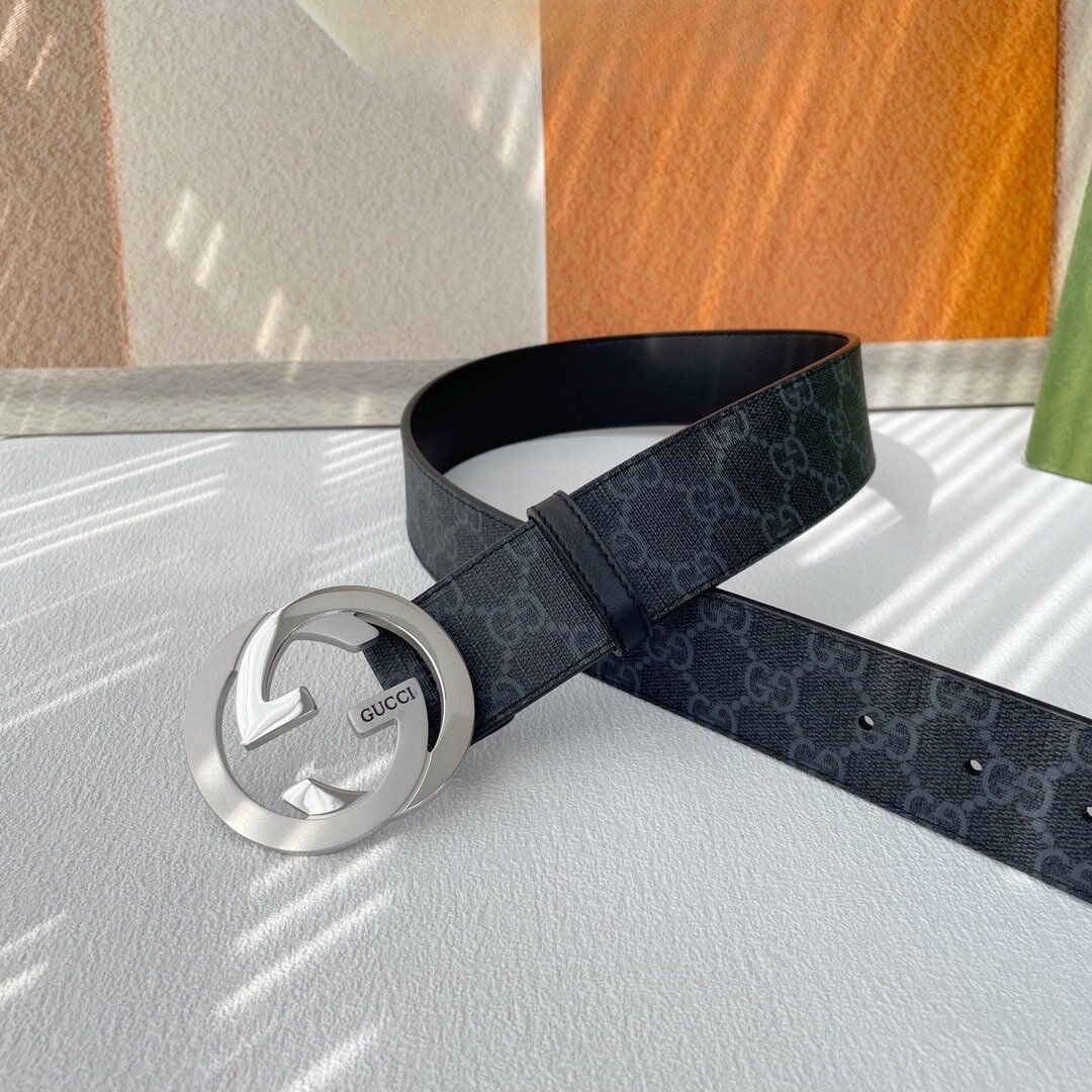 Gvc*1 Gg Svp*me Belt With G Buckle Black 40Mm
