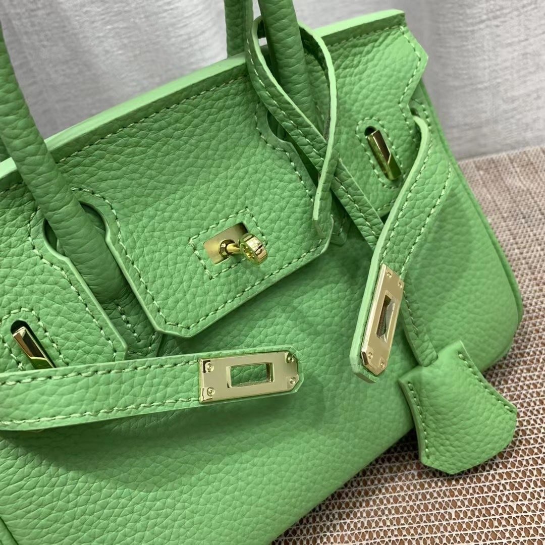 H**me5 Birkin Mini Gold Hardware Epsom Light Green 20Cm