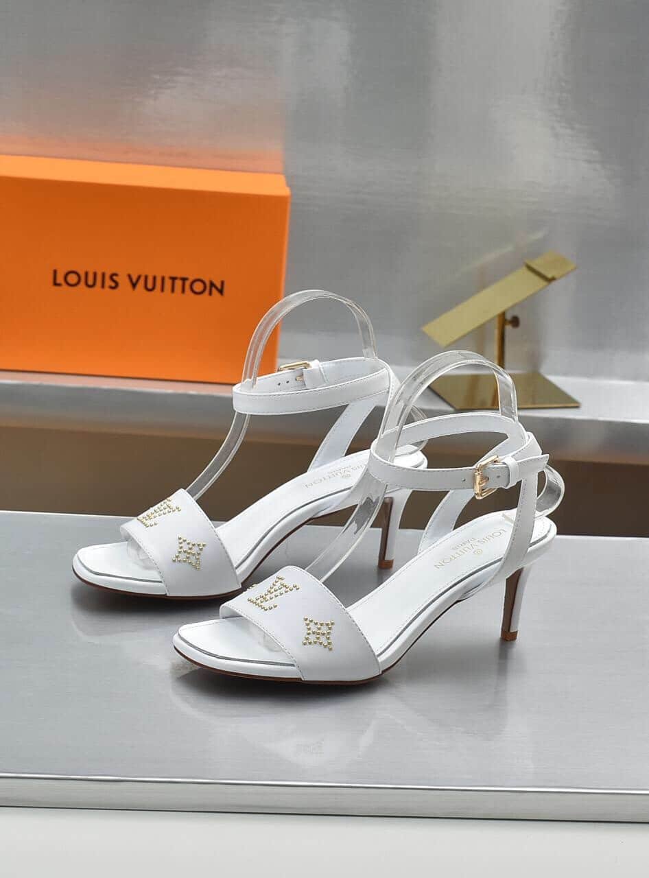 L0vis Vvtt0n Open Toe High Heel Sandals White