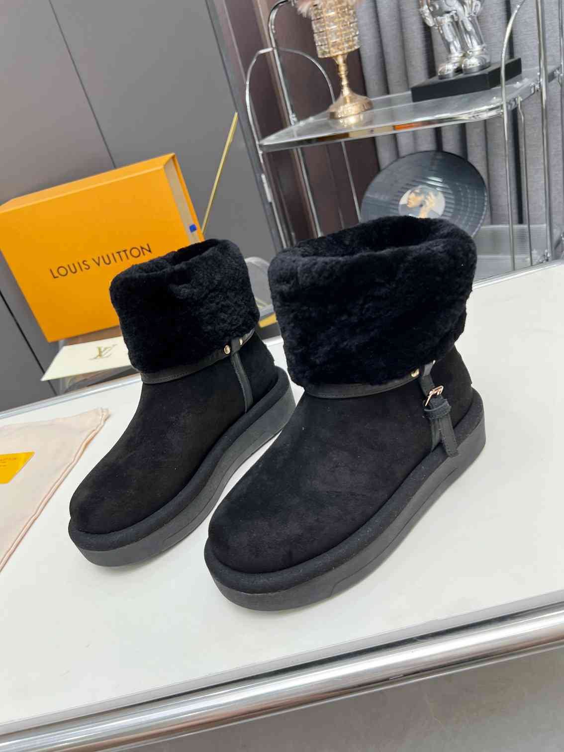 L0vis Vvtt0n Aspen Platform Ankle Boot Black 1Ac78O