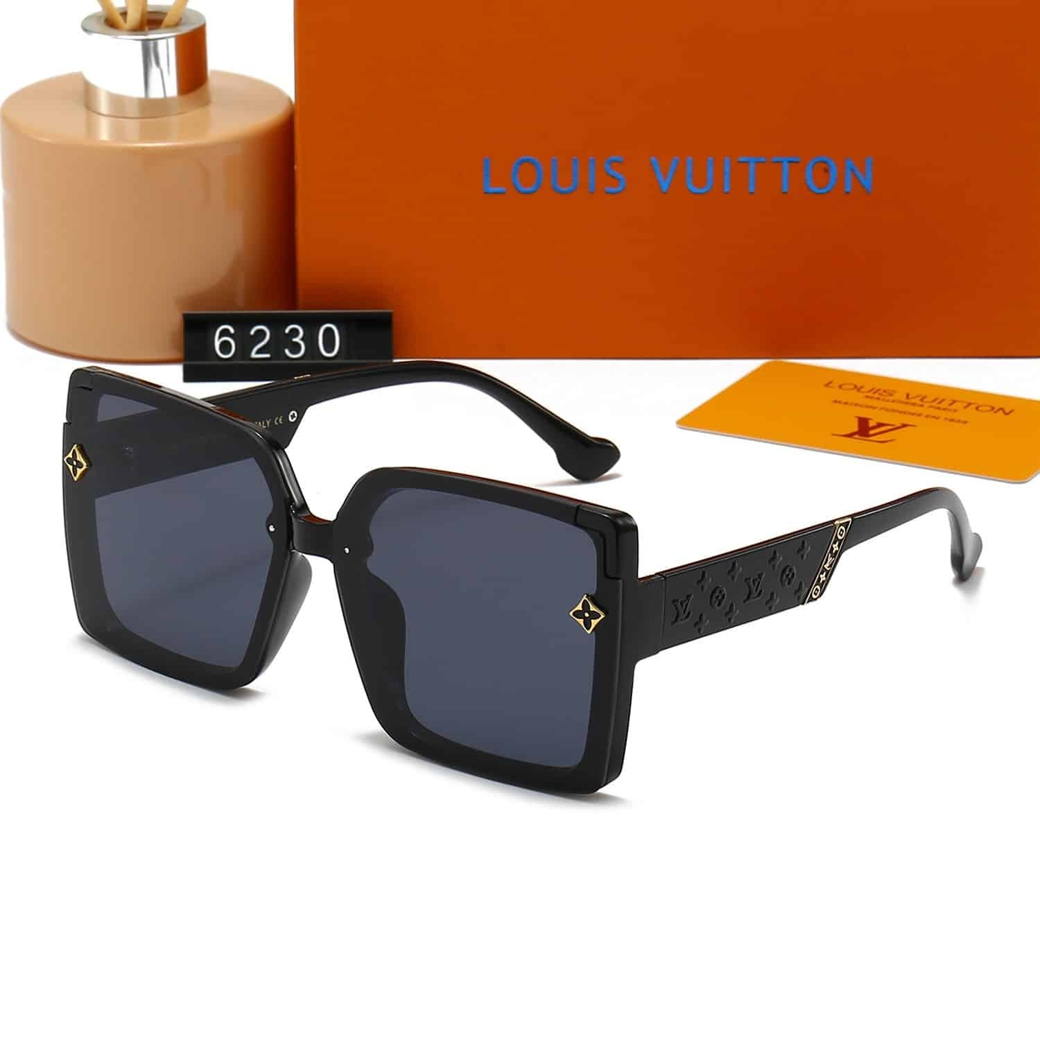 L0vis Vvtt0n Monogram Square Glasses Black