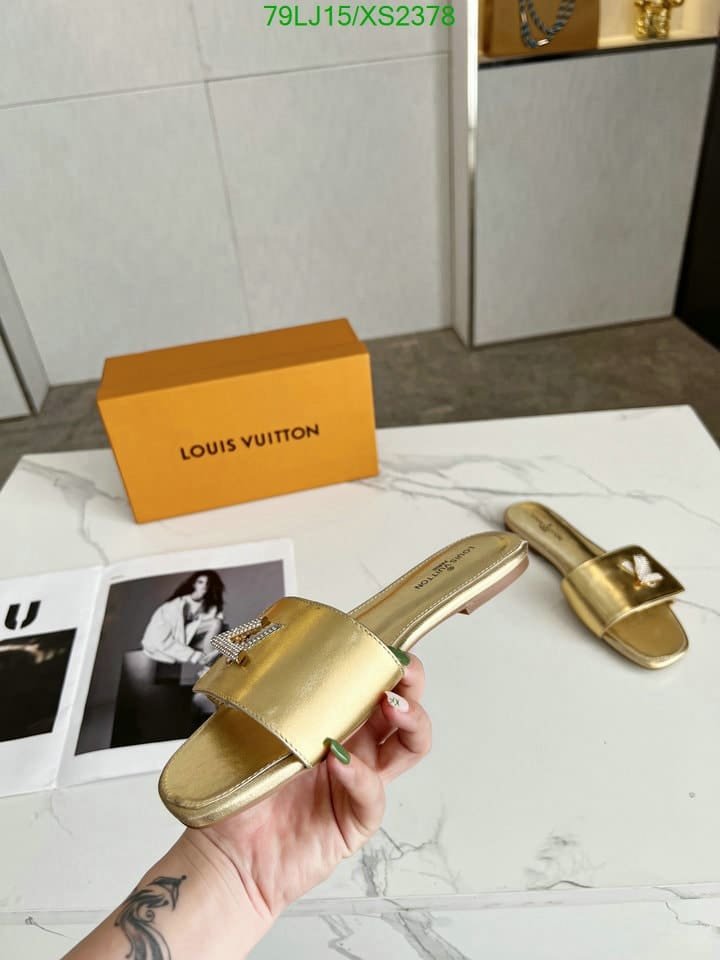 L0vis Vvtt0n Shake Flat Mule Gold 1Ab2Rd