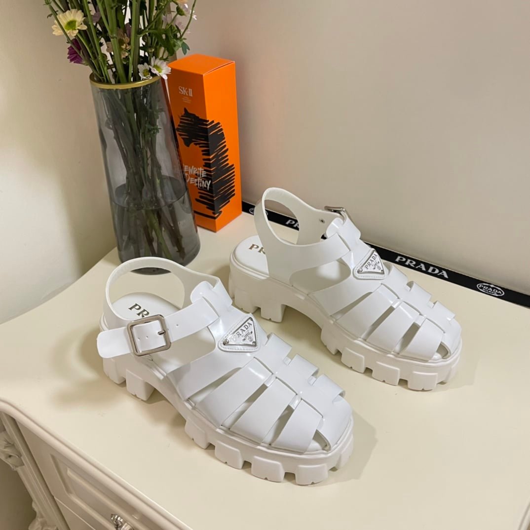 Pra*a Monolith Foam Rubber Sandals White 1X853M 3Lkk F0009 F 055