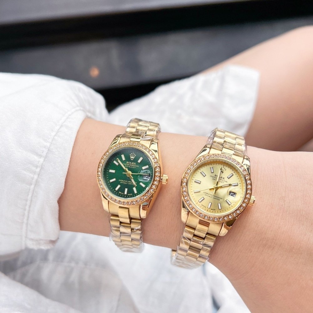 R01ex Lady Datejust Green Dial Yellow Gold 28Mm