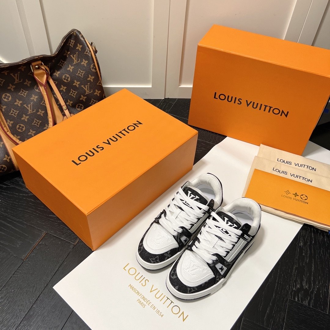 L0vis Vvtt0n Trainer Sneakers Black And White 1A9Jgb