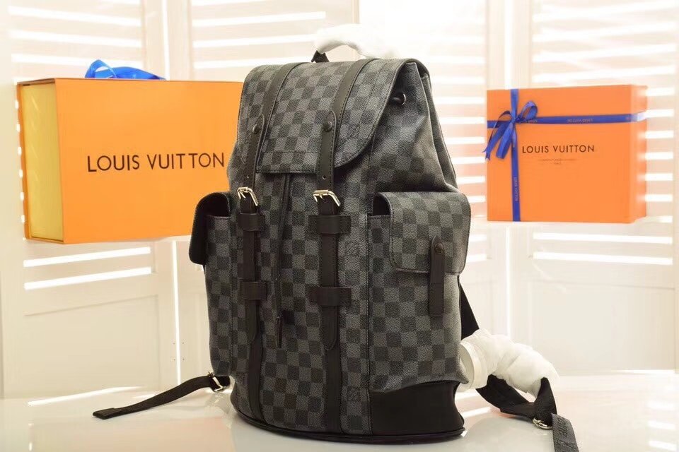L0vis Vvtt0n Christopher Mm Backpack Damier Graphite Canvas Black 44Cm N41379
