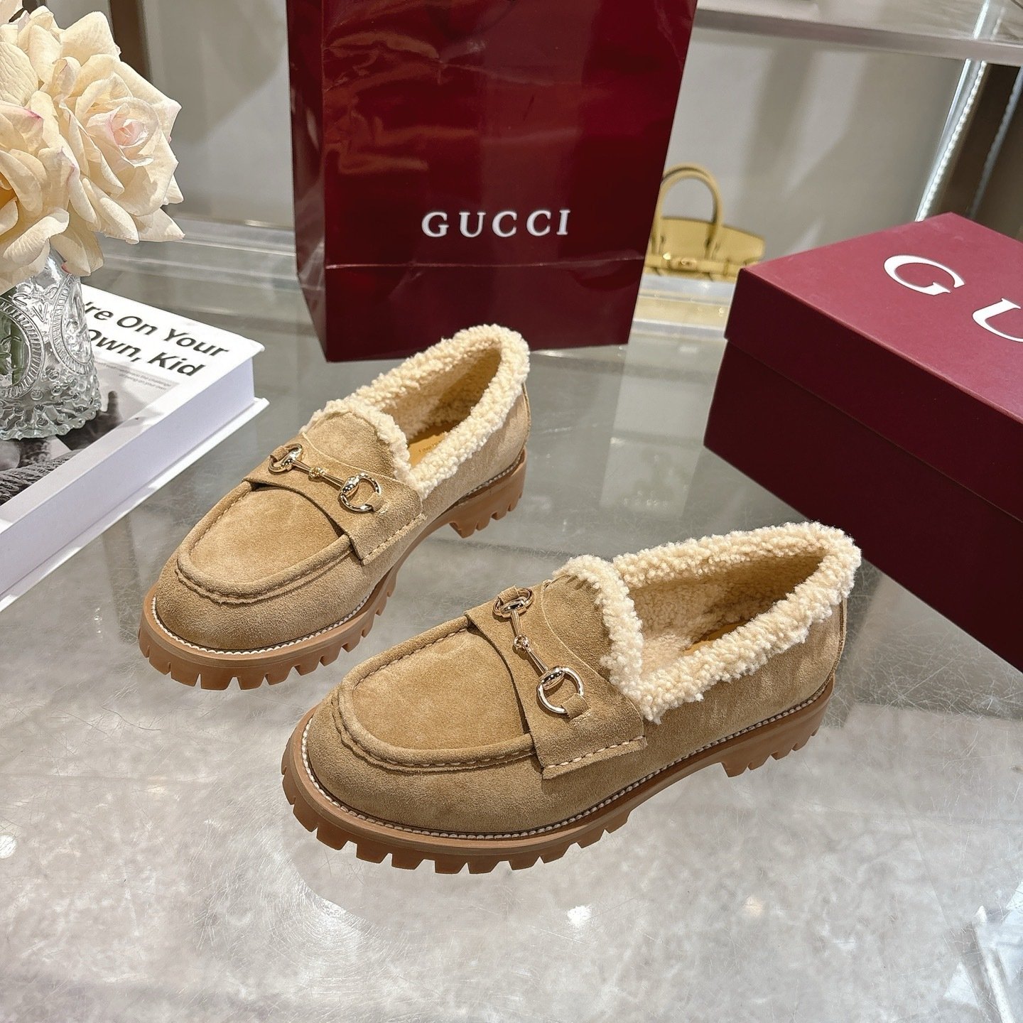 Gvc*1 Women Loafer With Horsebit Beige 836060 Aaa5U 9556